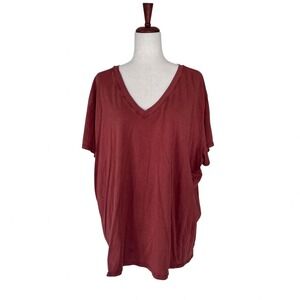 Heritage‎ by Torrid Knit Tee Shirt Size 2X Women's Burnt Orange Short Sleeve Tee